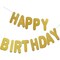 Happy Birthday String Banner, Party Supplies (Gold, 10.25 In x 10.5 ft)